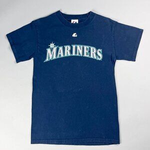 Vintage Mariner's T-Shirt ,90's Blue Jersey T-Shirt for Hernandez #34, Majestic
